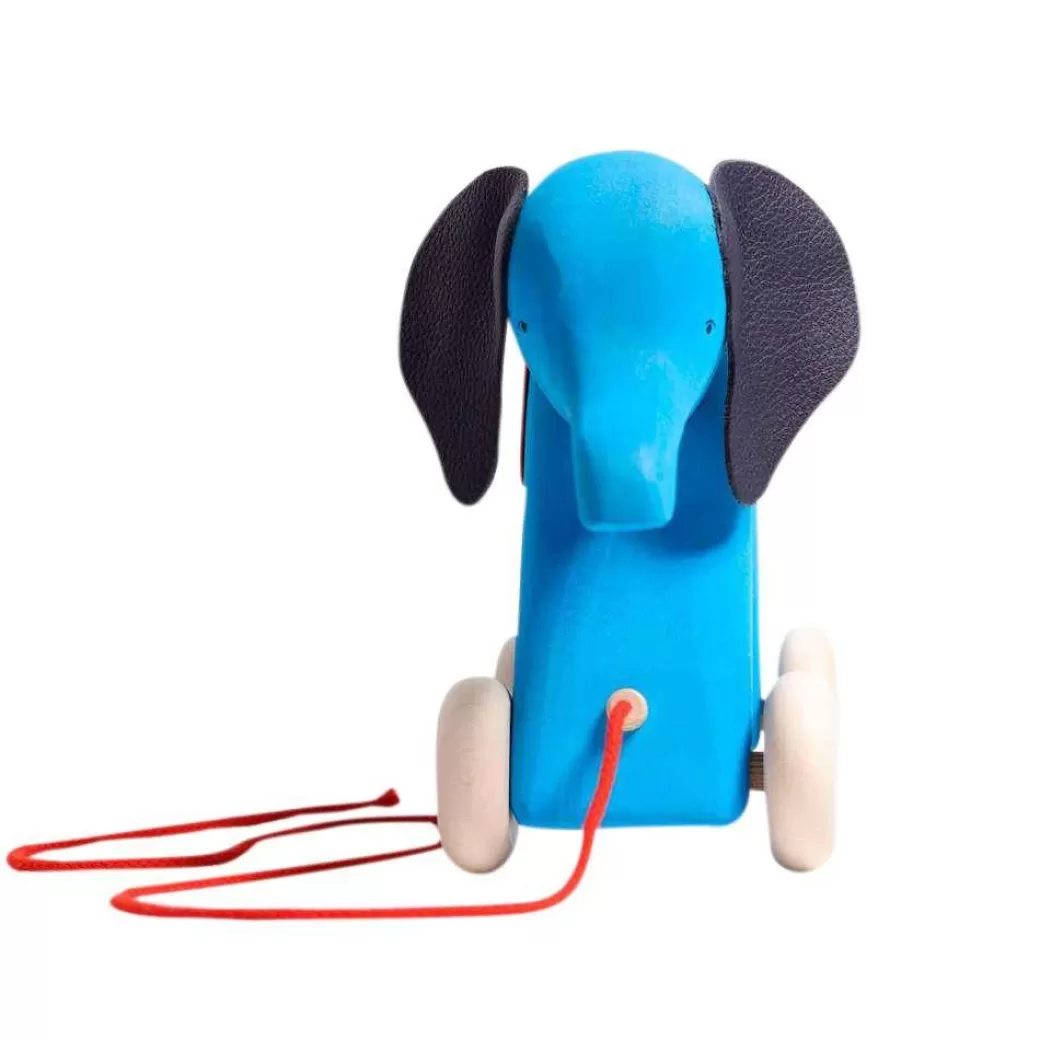 Grimm's Spiel & Holz Push & Pull Toys>Otto The Elephant - Wooden Pull-Toy