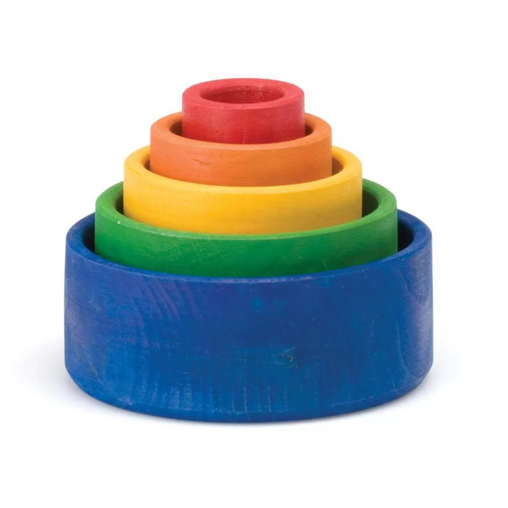 Grimm's Spiel & Holz Wooden Blocks>Rainbow Nesting Bowls