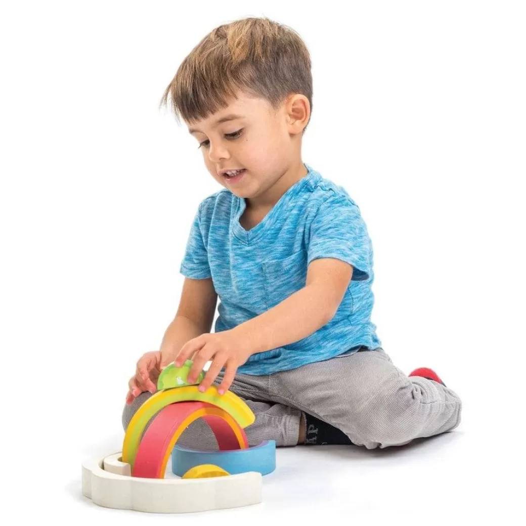 Tender Leaf Toys Wooden Blocks>Rainbow Tunnel Stacker