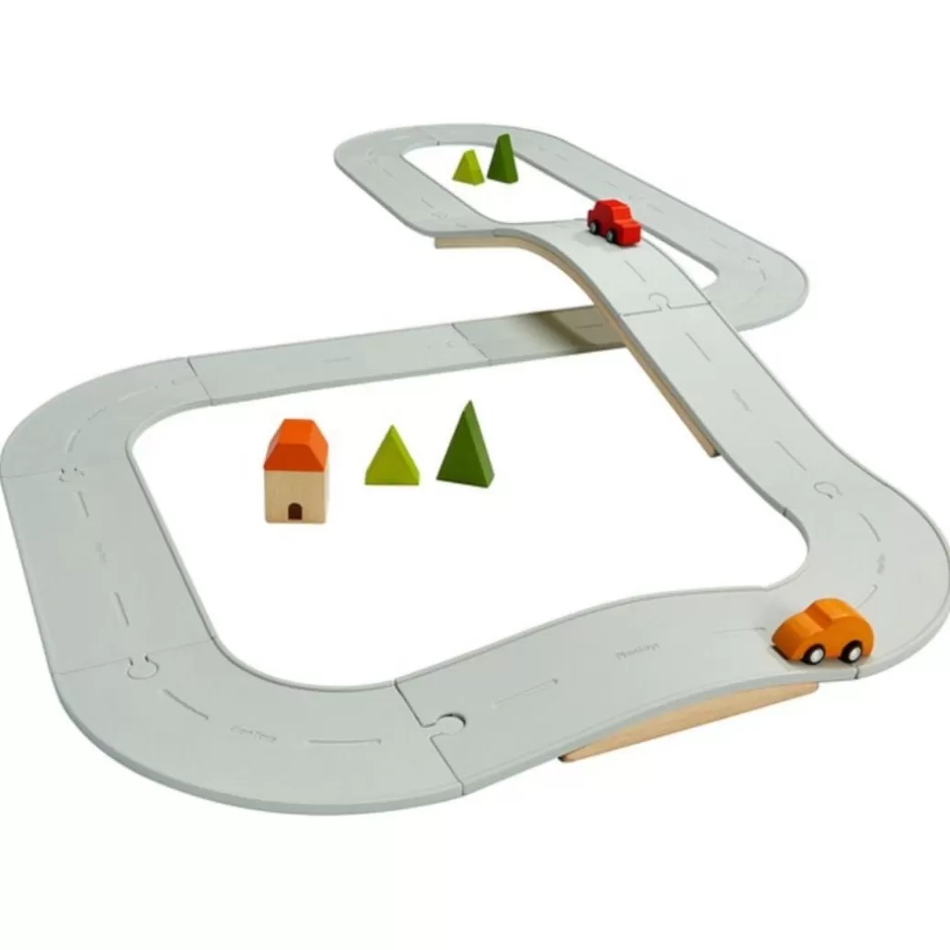 PlanToys USA Toy Vehicles>Rubber Road And Rail Set - Large