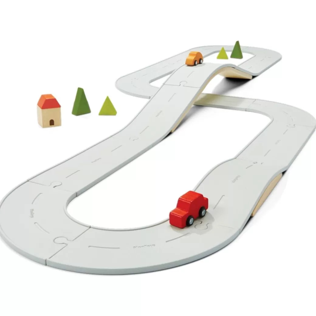 PlanToys USA Toy Vehicles>Rubber Road And Rail Set - Large