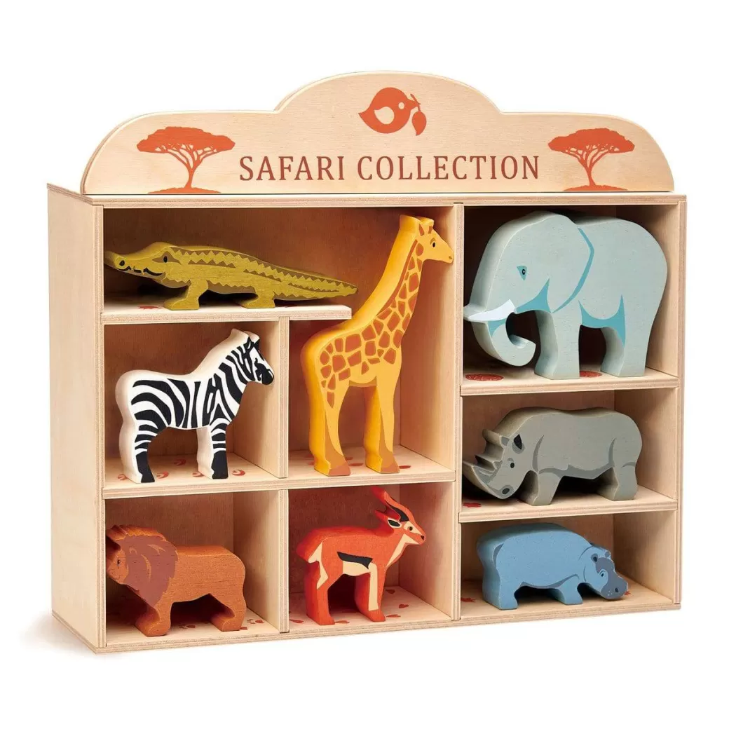 Tender Leaf Toys Wooden Figures>Safari Animals Set