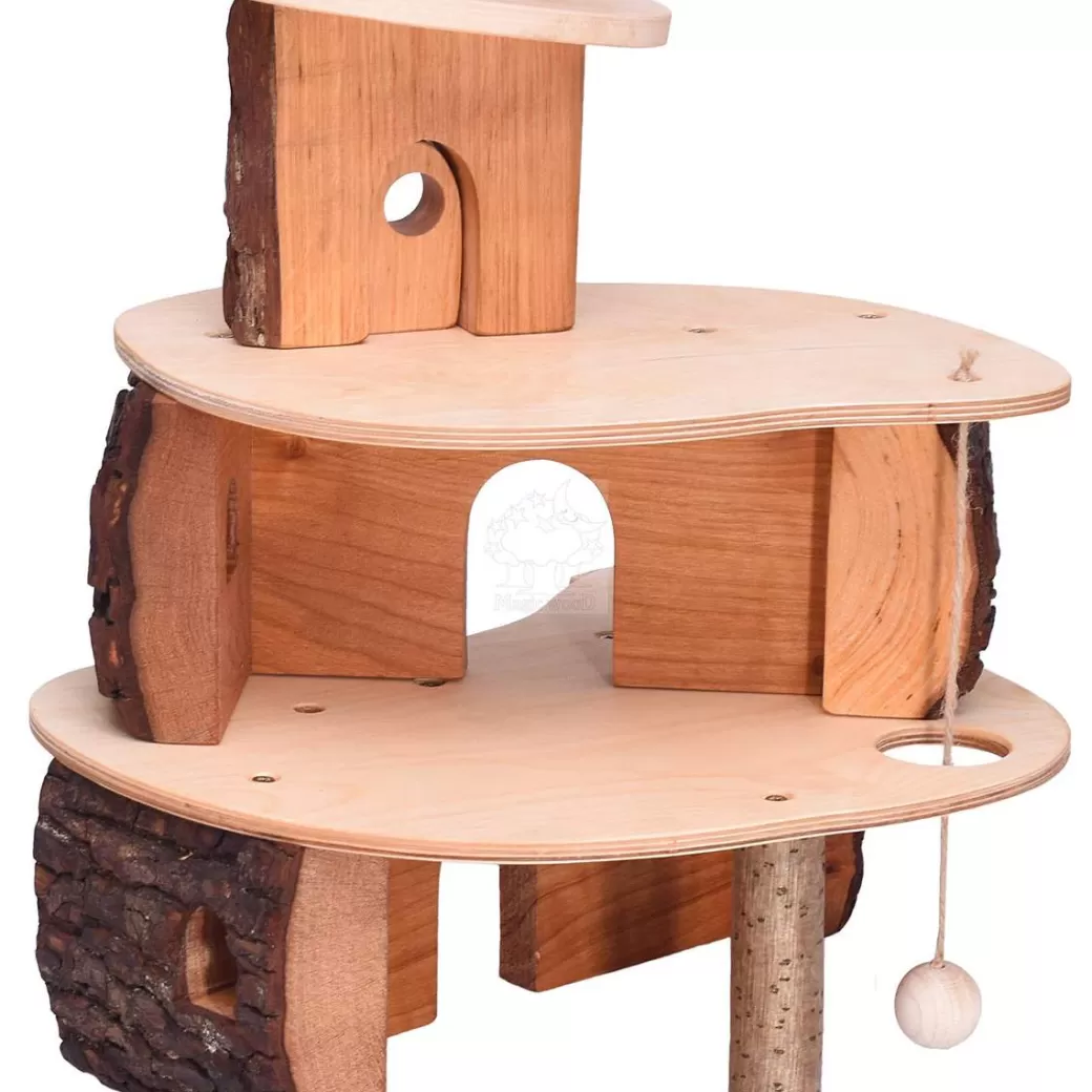 Magic Wood Fairies & Gnomes>Small Wooden Tree House Dollhouse