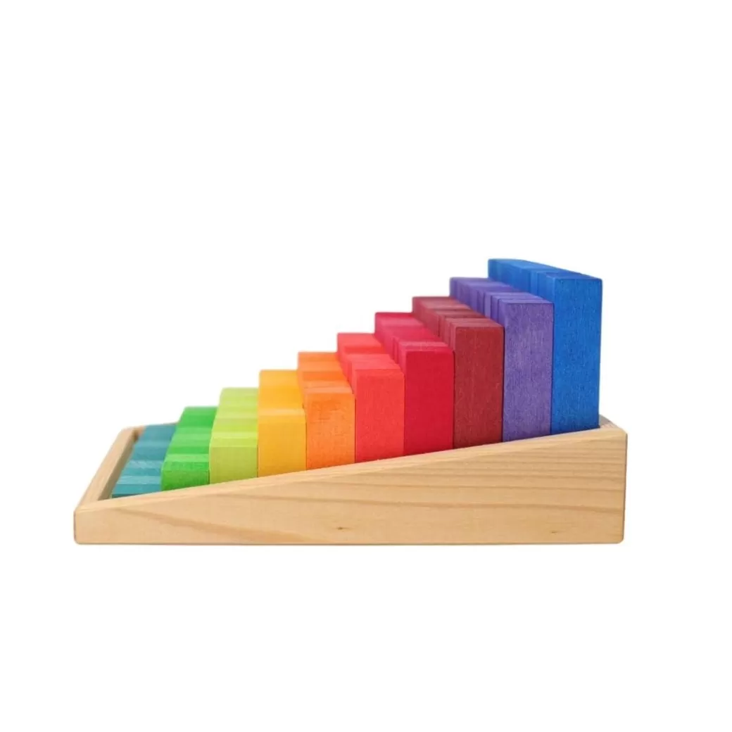 Grimm's Spiel & Holz Early Learning>Stepped Counting Math Blocks