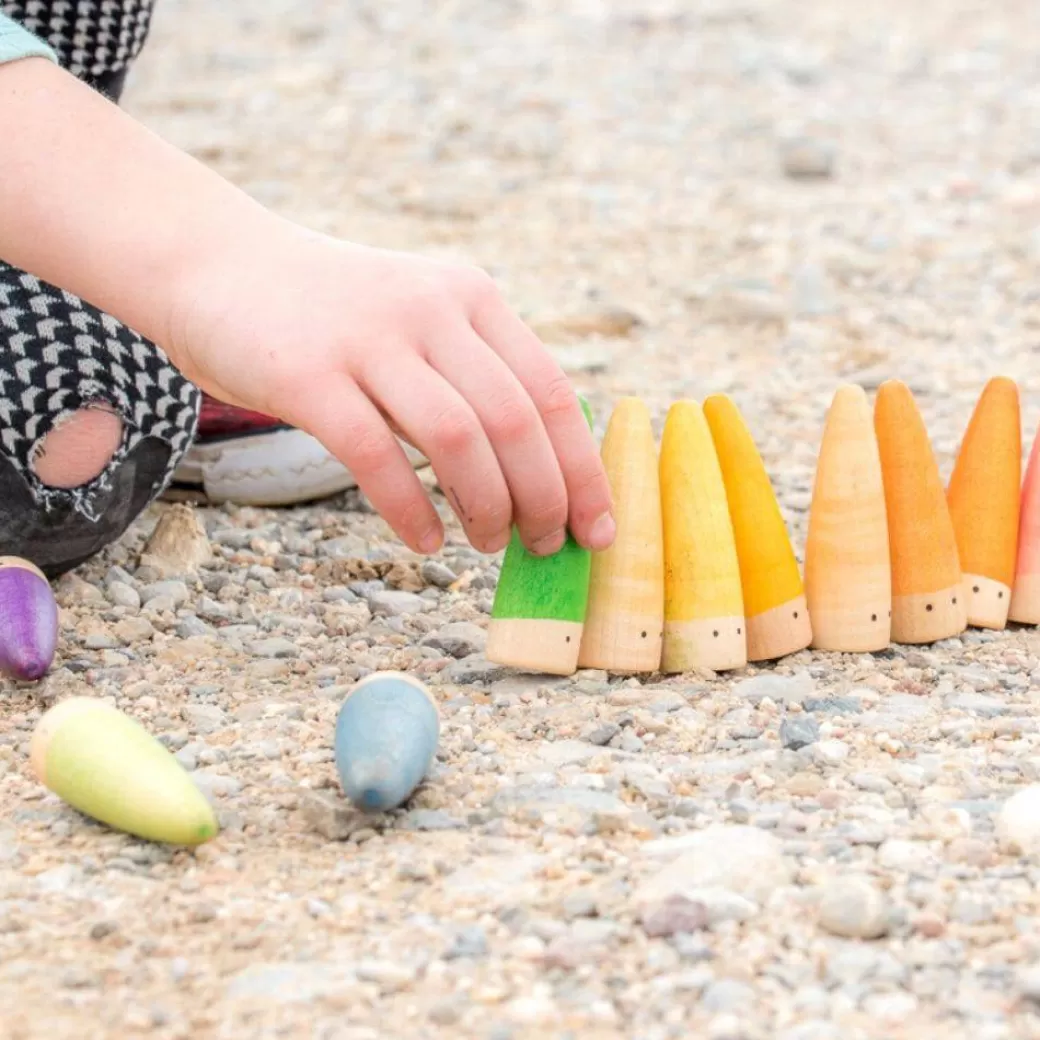 Grapat Wooden Blocks>Stick Gnomes - Set Of 18 Wooden Toy Figures