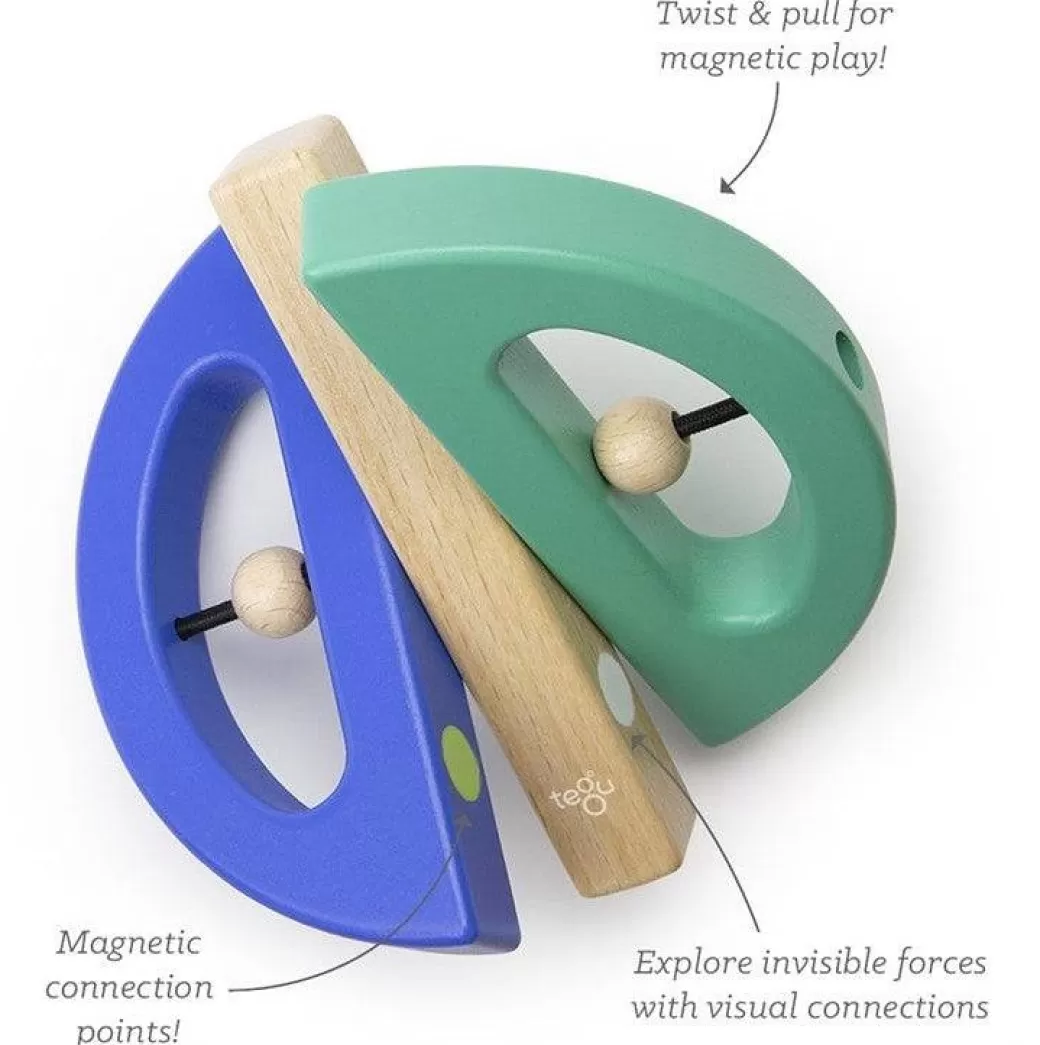 Tegu Magnetic Blocks>Swivel Bug - Teal/Blue