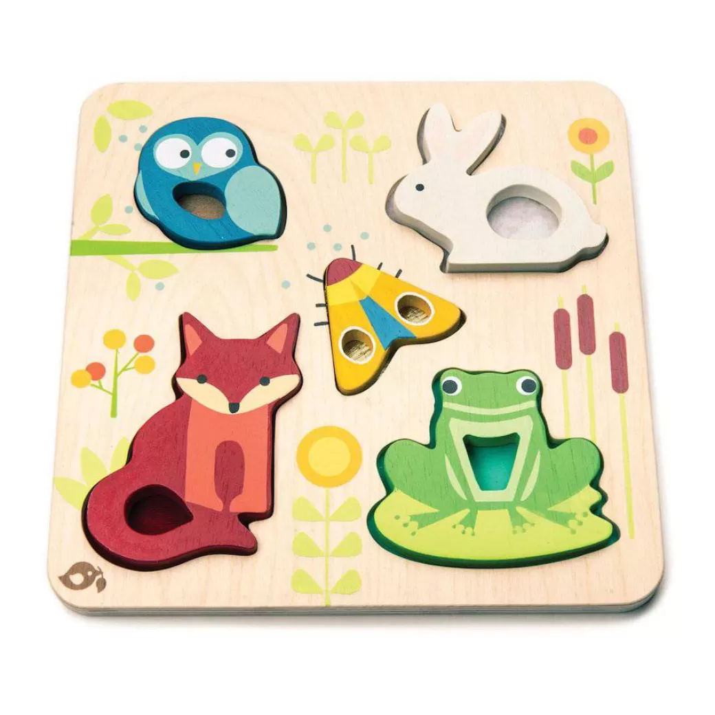 Tender Leaf Toys Early Learning>Touchy Feely Animal Puzzle