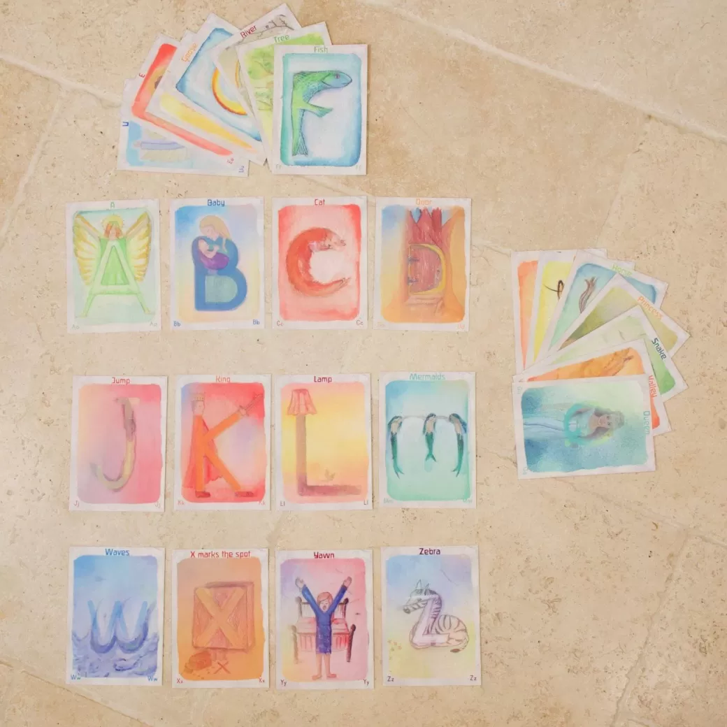 Wilded Family Early Learning>Waldorf Alphabet Cards Set