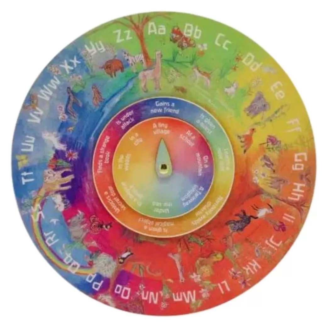 Wilded Family Early Learning>Waldorf Wooden Alphabet Story Wheel