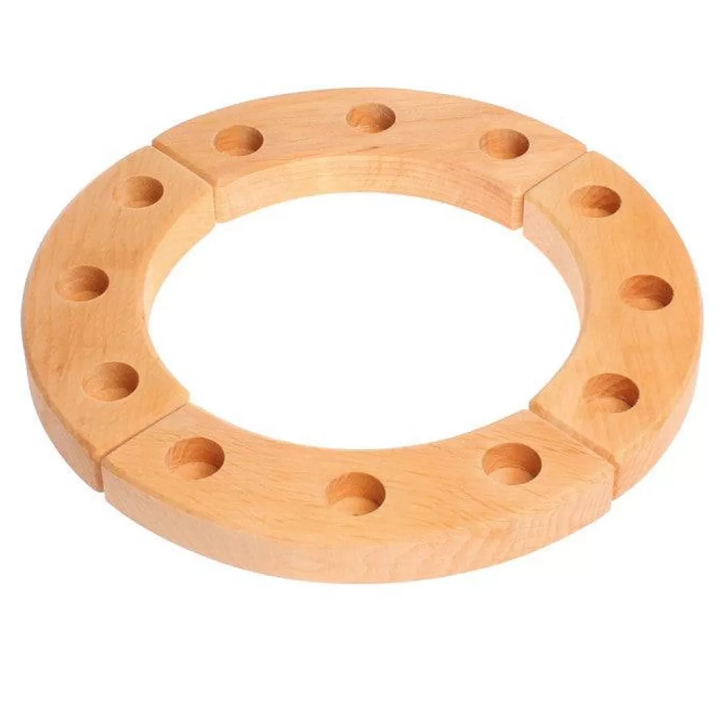 Grimm's Spiel & Holz Waldorf Birthday>Waldorf Wooden Birthday Ring - Natural