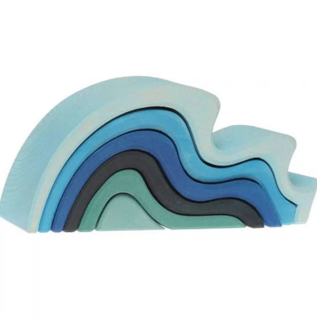 Grimm's Spiel & Holz Rainbow Tunnels>Water Waves Nesting Blocks