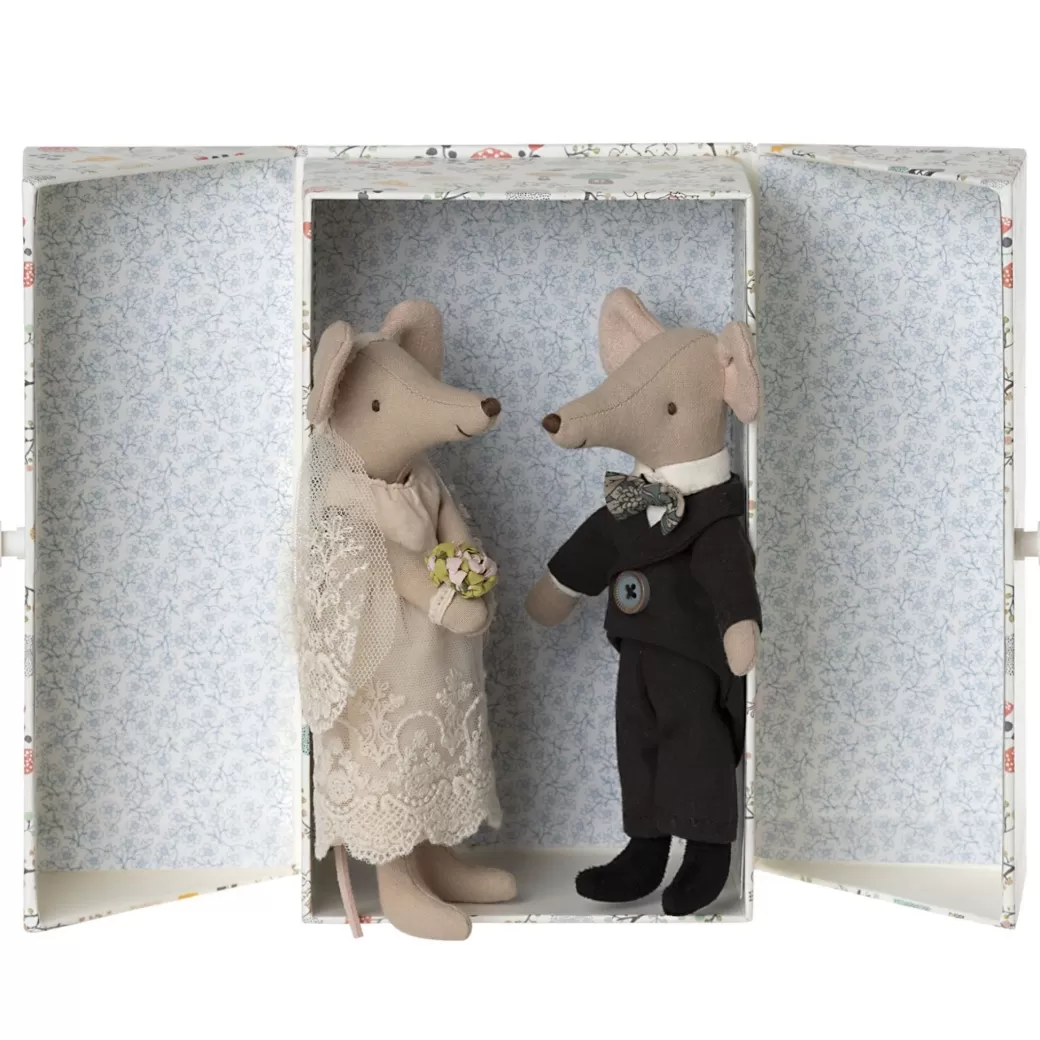 Maileg Stuffed Animals>Wedding Mice In A Box