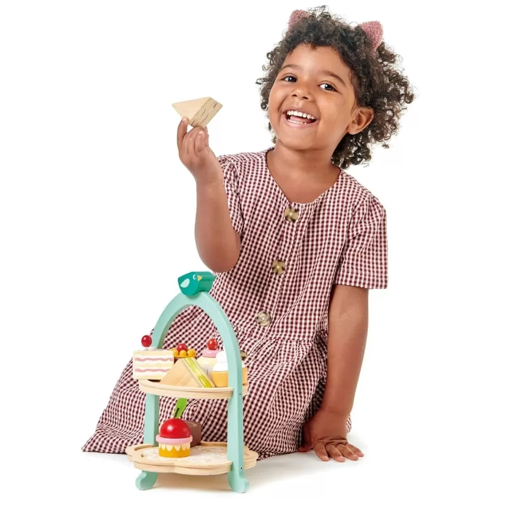 Tender Leaf Toys Kitchen & House Play>Wooden Afternoon Tea Stand