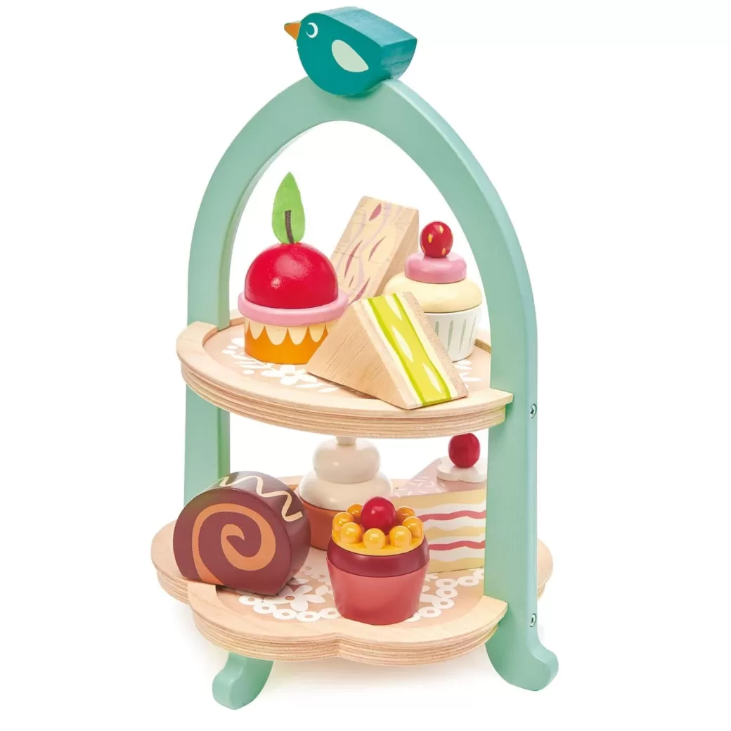 Tender Leaf Toys Kitchen & House Play>Wooden Afternoon Tea Stand