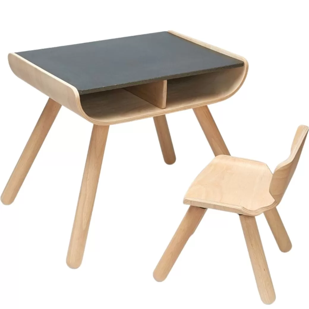 PlanToys USA Waldorf Home>Wooden Chalkboard Table And Chair