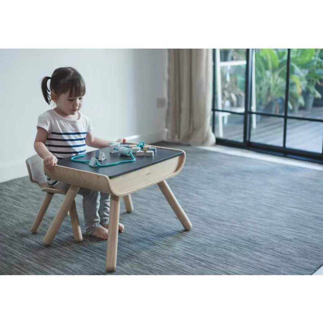 PlanToys USA Waldorf Home>Wooden Chalkboard Table And Chair