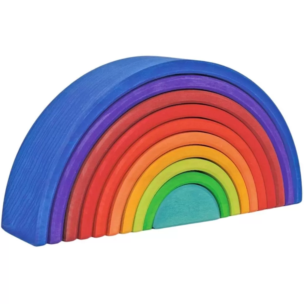 Grimm's Spiel & Holz Rainbow Tunnels>Wooden Counting Rainbow