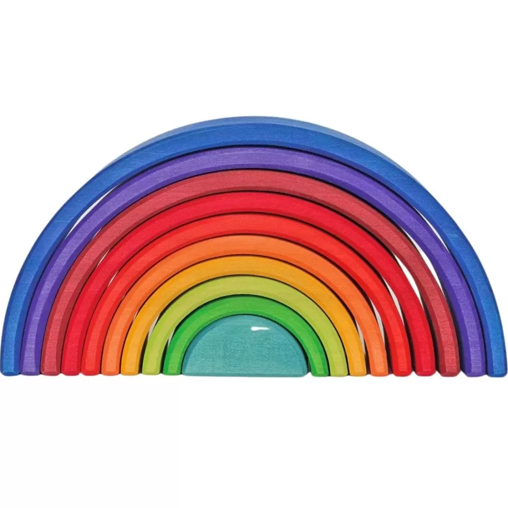 Grimm's Spiel & Holz Rainbow Tunnels>Wooden Counting Rainbow