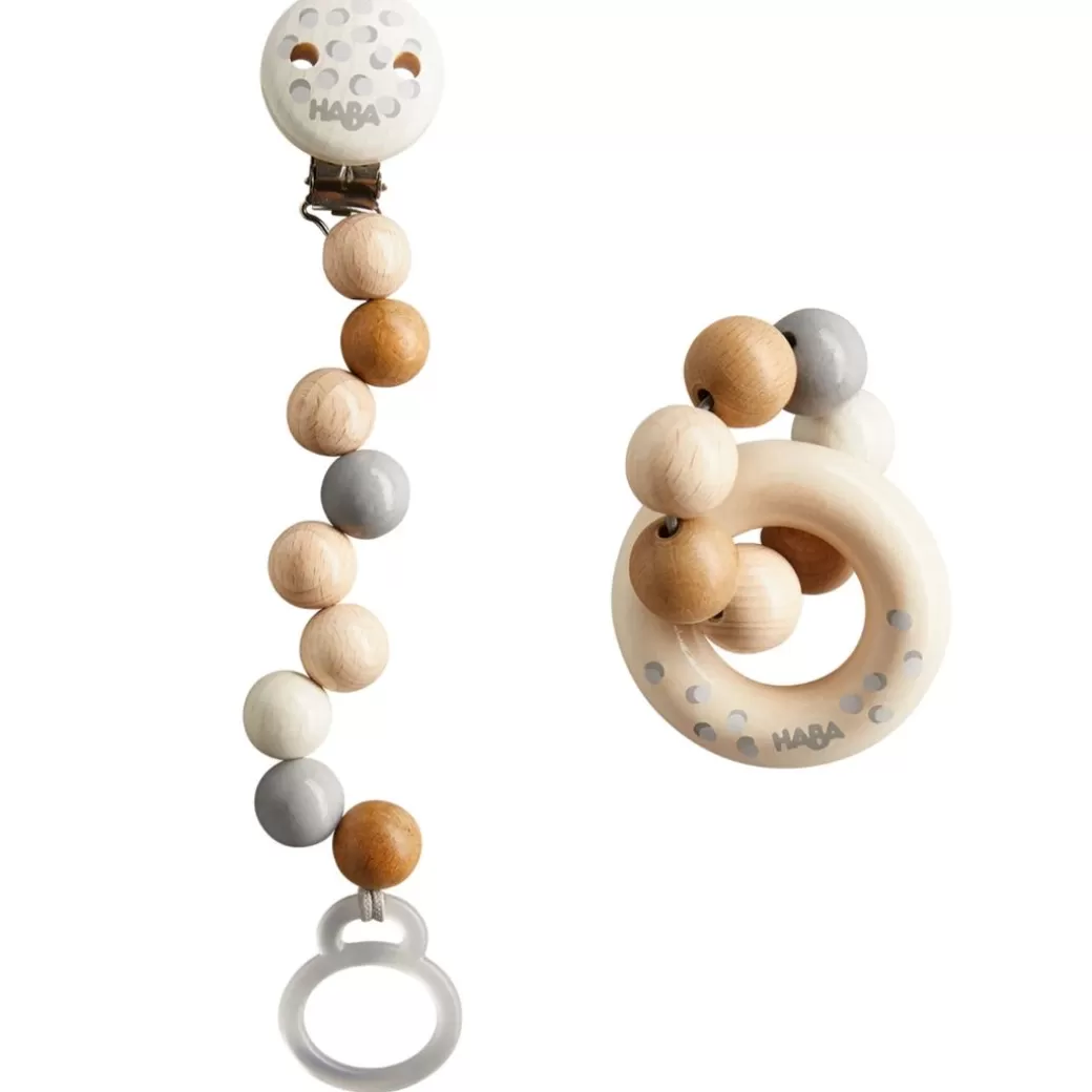 HABA Rattles & Grasping Toys>Wooden Dots Baby Gift Set