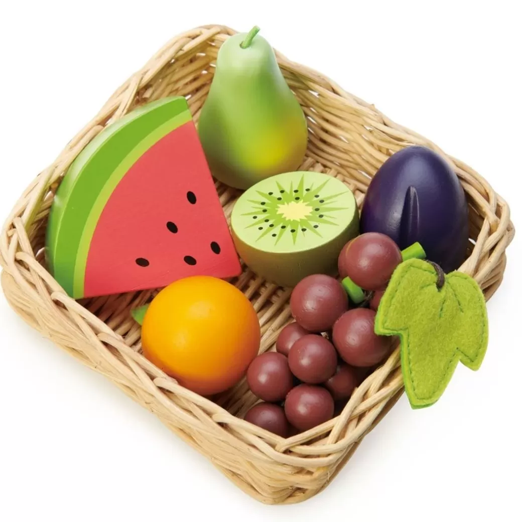 Tender Leaf Toys Kitchen & House Play>Wooden Fruity Basket