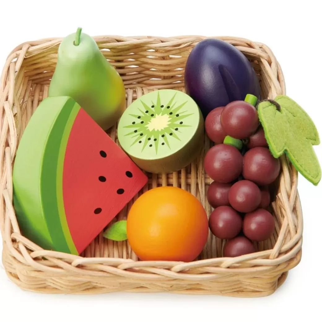 Tender Leaf Toys Kitchen & House Play>Wooden Fruity Basket