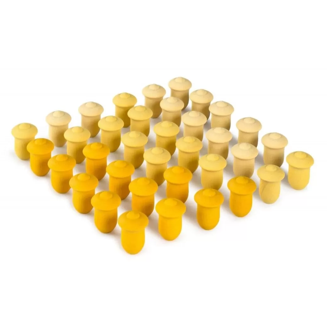 Grapat Stacking & Sorting>Wooden Mandala Set - Yellow Tulips