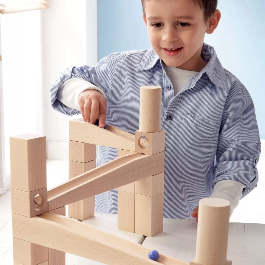 HABA Wooden Blocks>Wooden Marble Run Starter Set