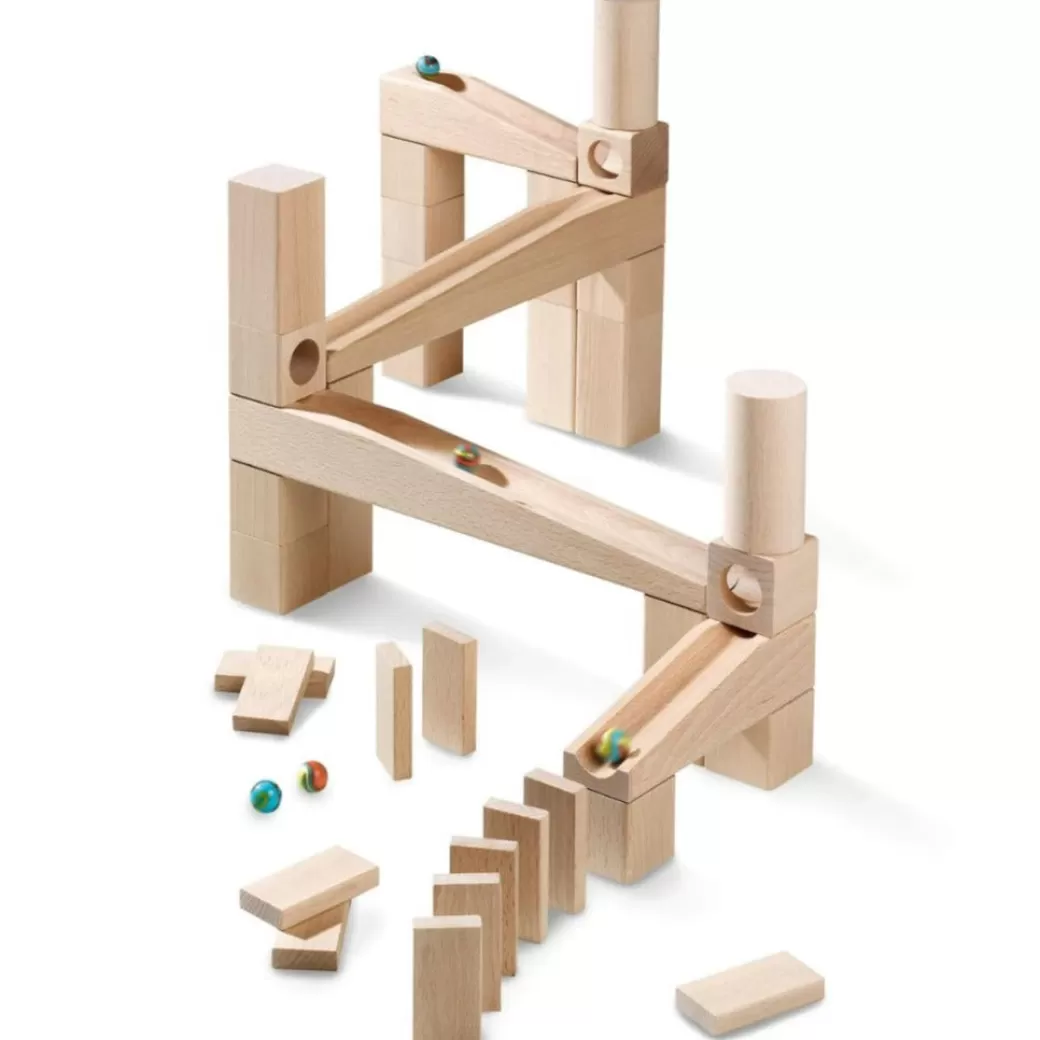 HABA Wooden Blocks>Wooden Marble Run Starter Set