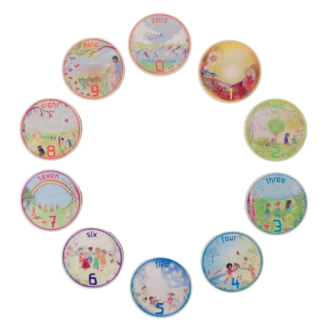 Wilded Family Early Learning>Wooden Math Number Coins Set