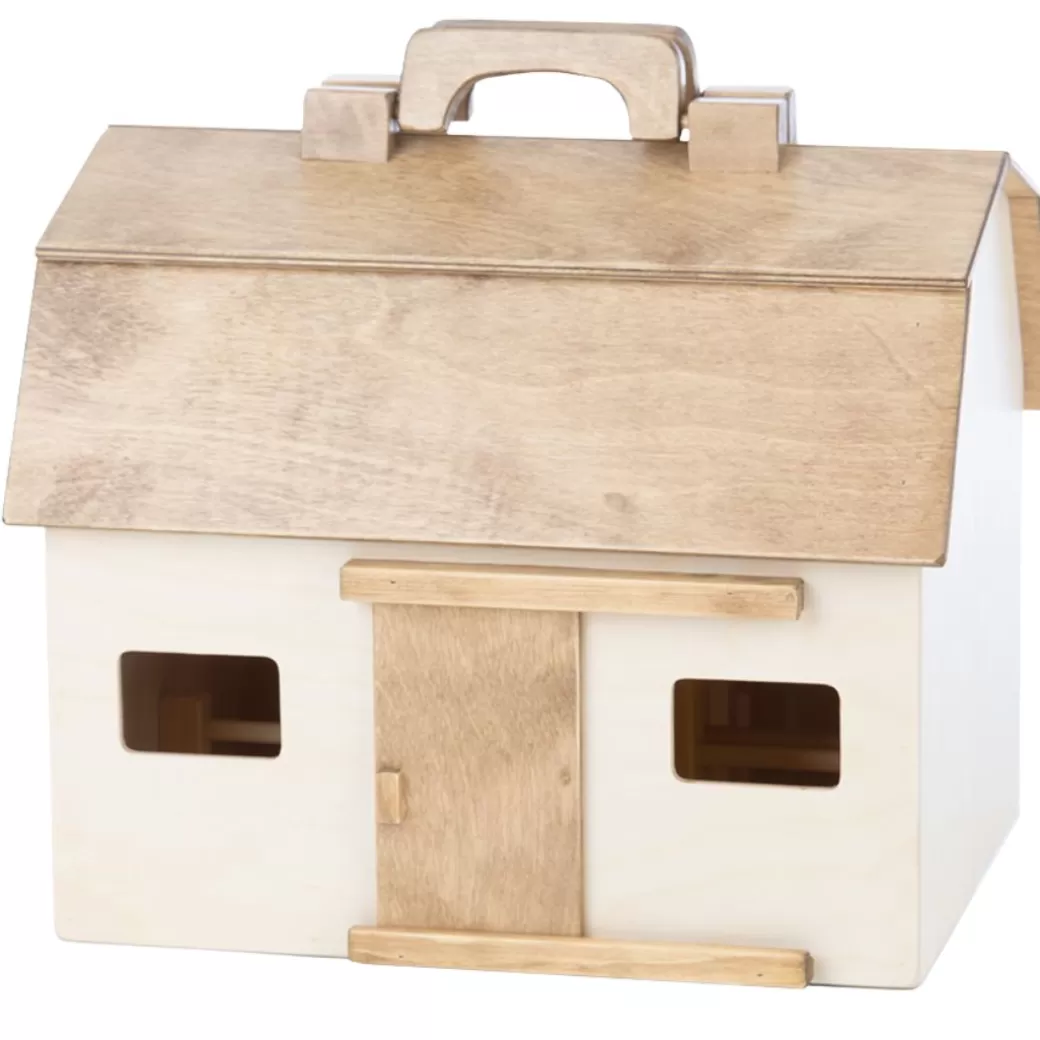 Lapp's Wooden Figures>Wooden Natural Folding Barn With Animals