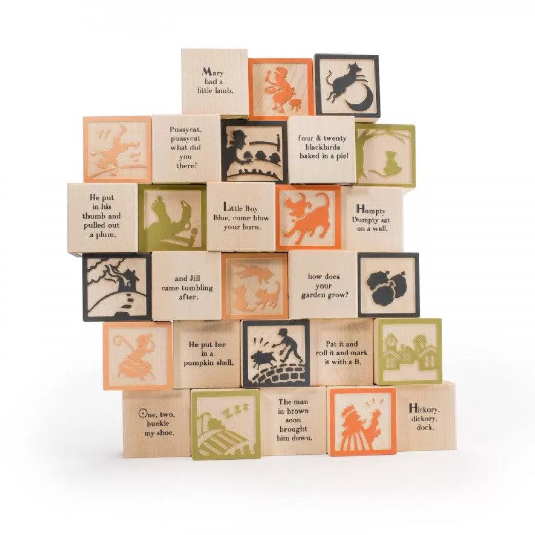 Uncle Goose Wooden Blocks>Wooden Nursery Rhyme Blocks