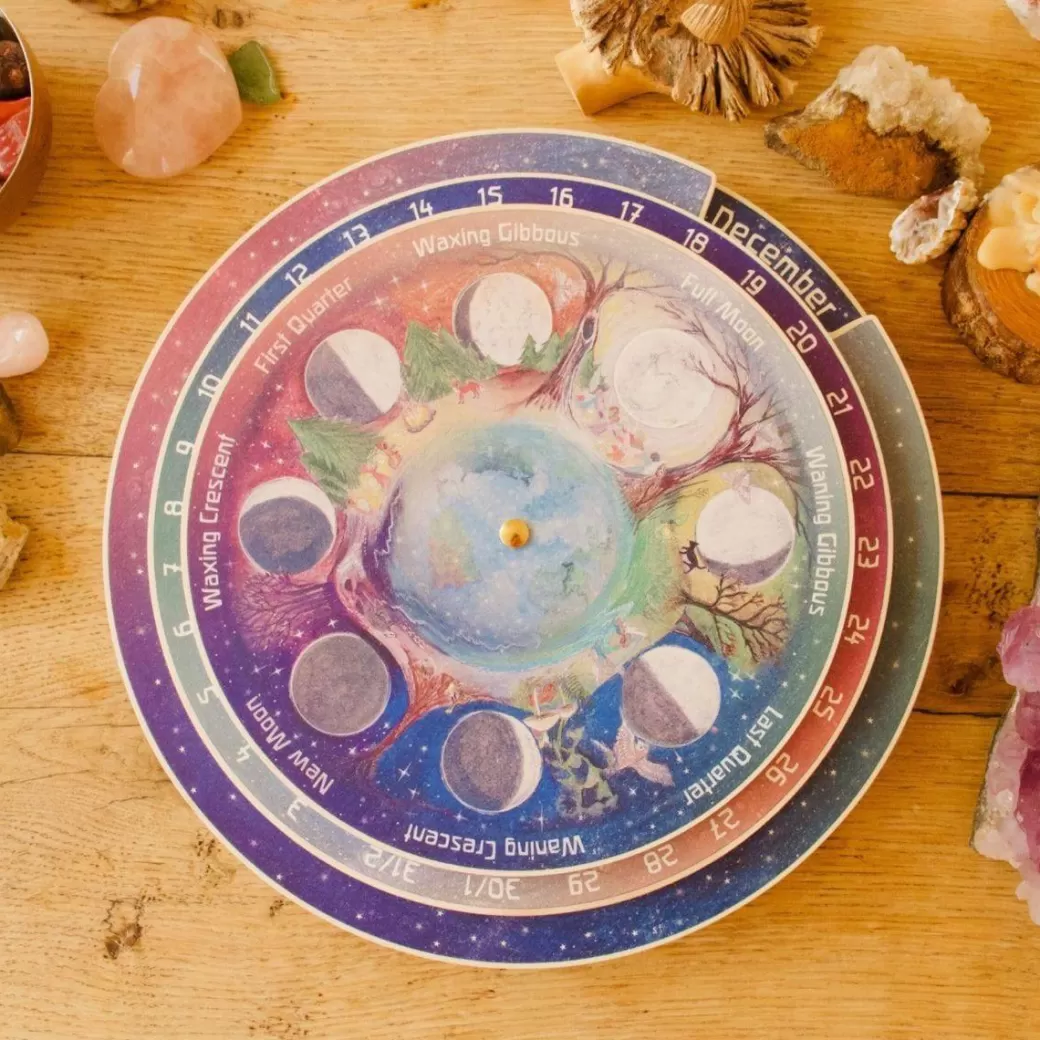 Wilded Family Early Learning>Wooden Perpetual Moon Calendar