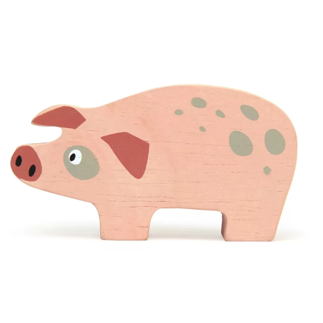 Tender Leaf Toys Wooden Figures>Wooden Pig