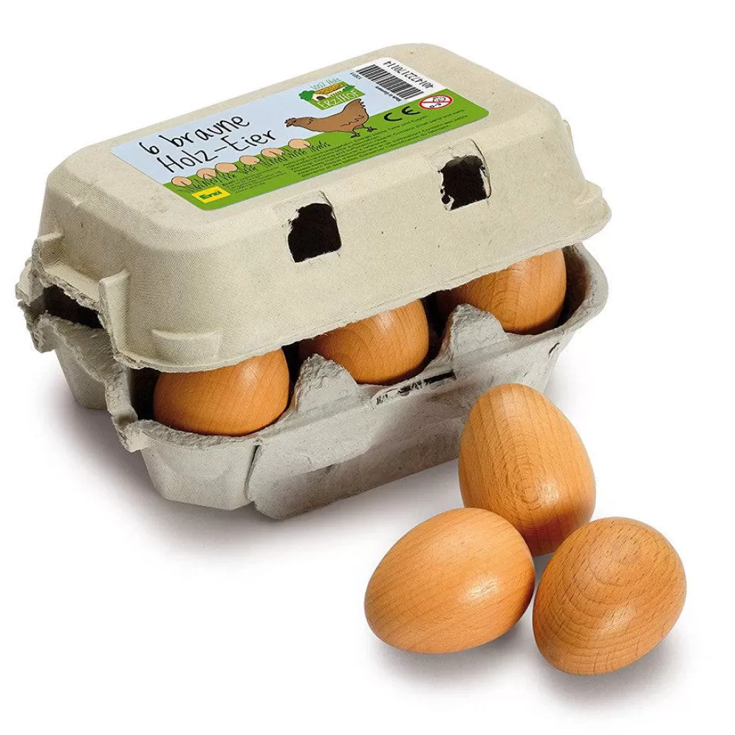 Erzi Kitchen & House Play>Wooden Play Brown Eggs