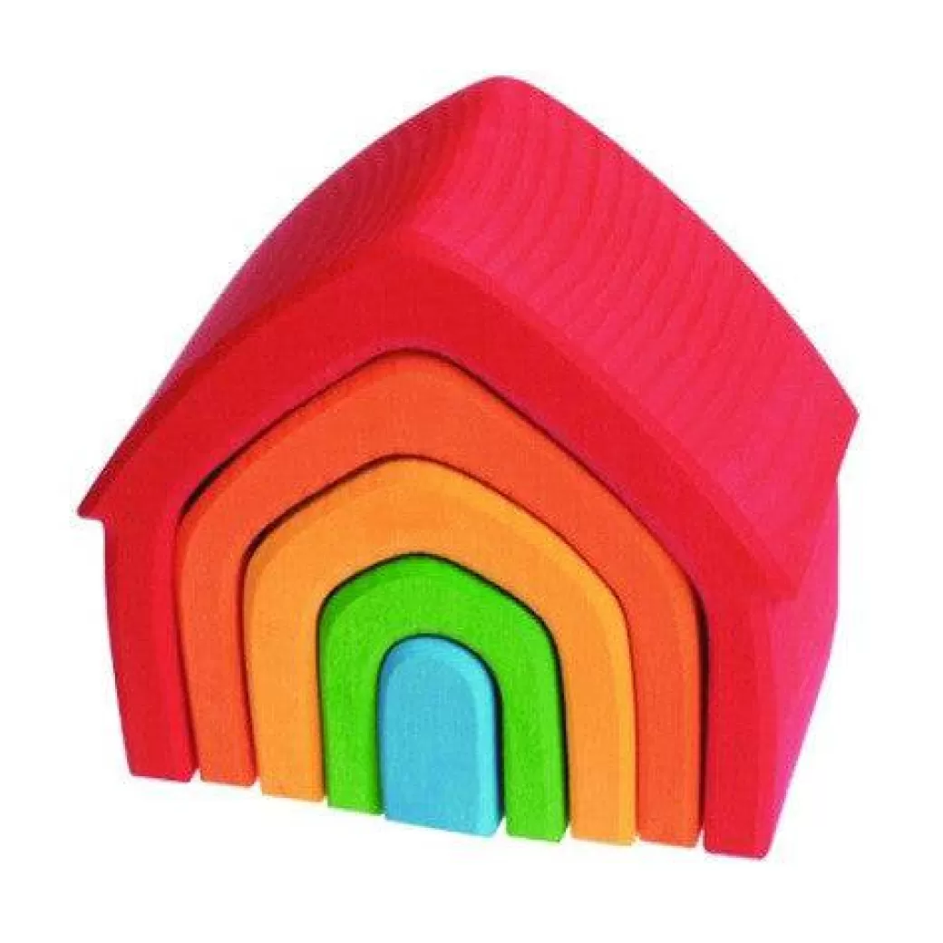 Grimm's Spiel & Holz Rainbow Tunnels>Wooden Rainbow Nesting House