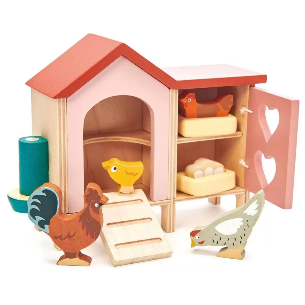 Tender Leaf Toys Wooden Figures>Wooden Toy Chicken Coop