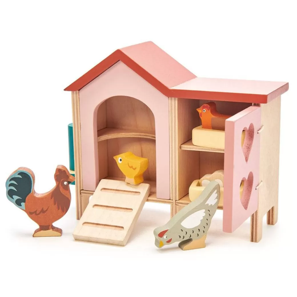 Tender Leaf Toys Wooden Figures>Wooden Toy Chicken Coop