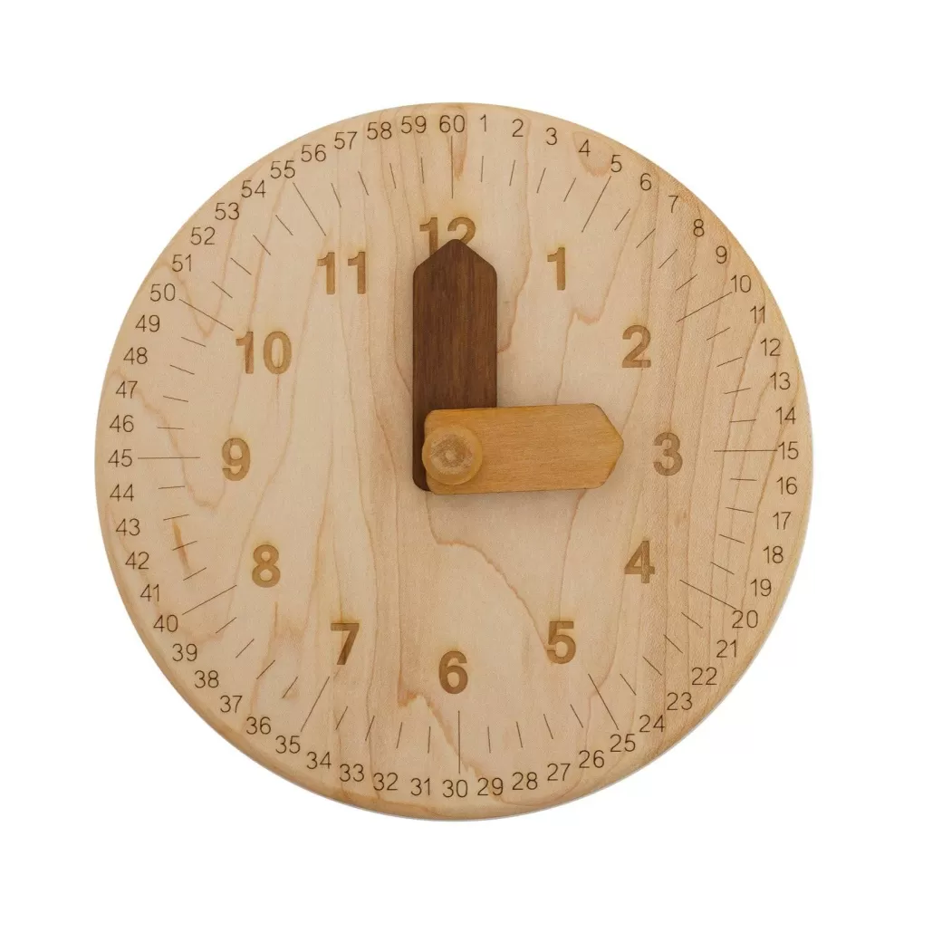 Mirus Toys Early Learning>Wooden Toy Clock