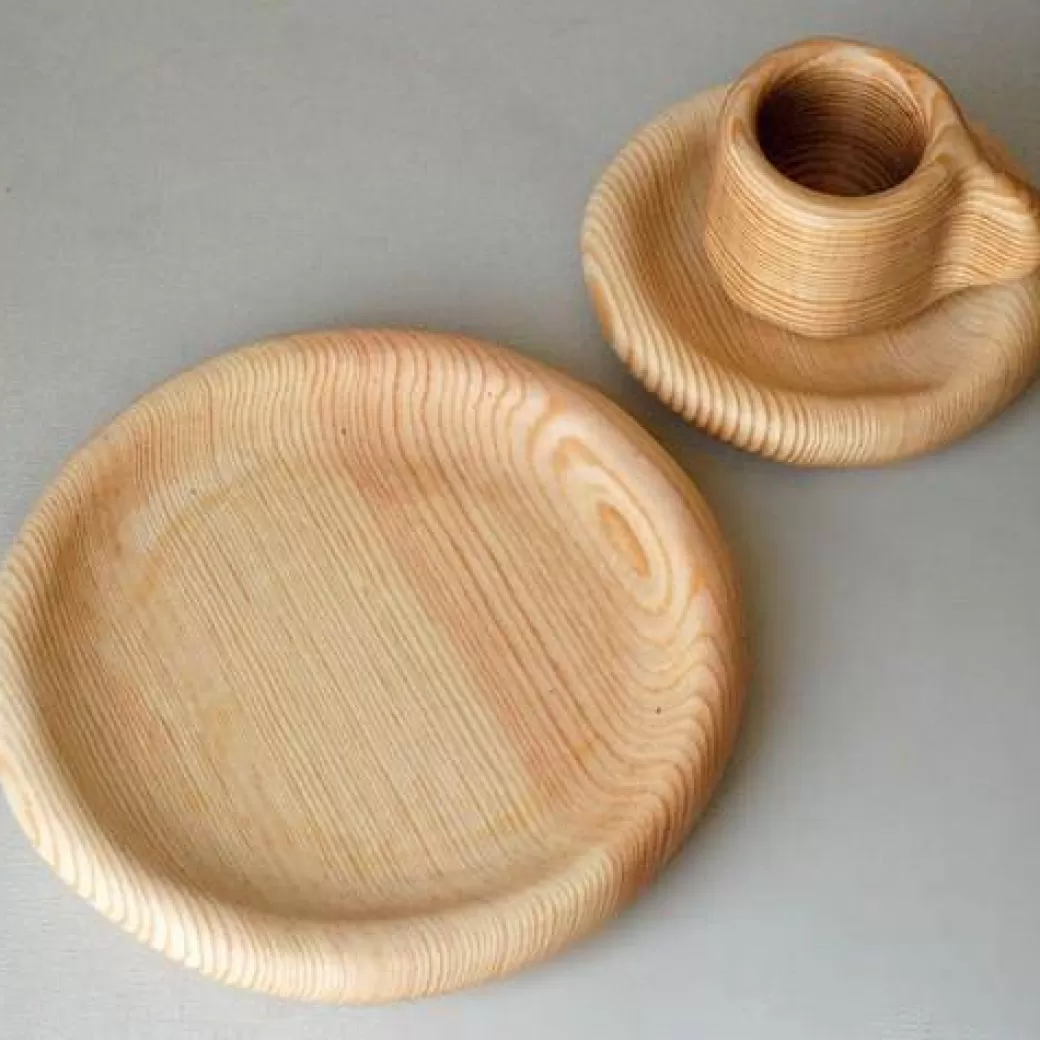 Handmade Toys Kitchen & House Play>Wooden Toy Dish Set