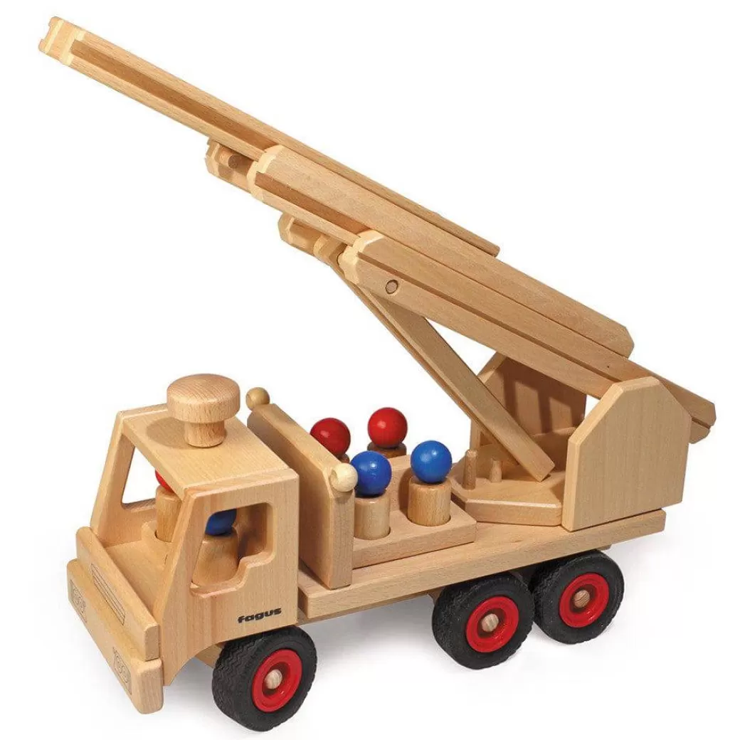 Fagus Toy Vehicles>Wooden Toy Fire Truck