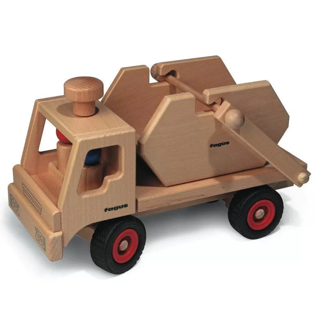 Fagus Toy Vehicles>Wooden Toy Skip Dump Truck