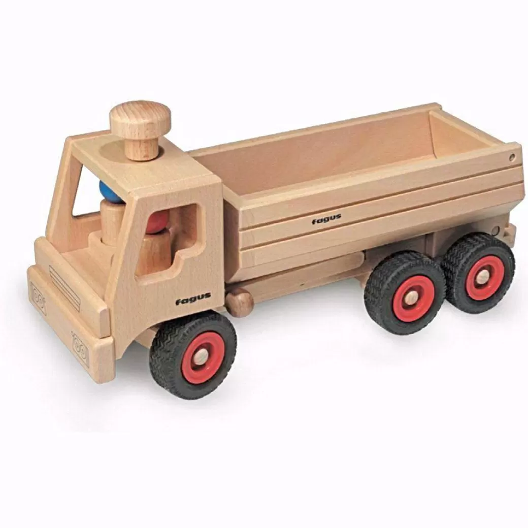 Fagus Toy Vehicles>Wooden Toy Tipper Dump Truck