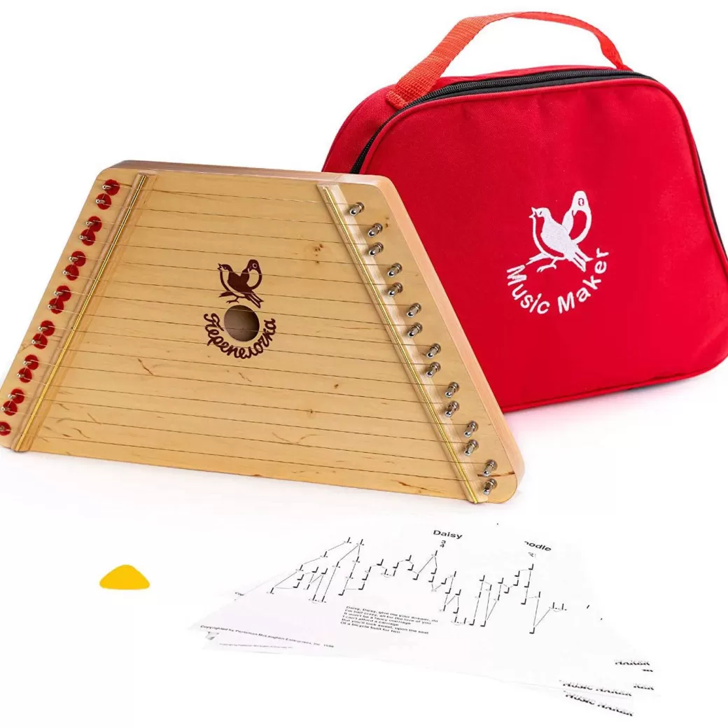 European Expressions Musical Toys>Wooden Zither - Lap Harp