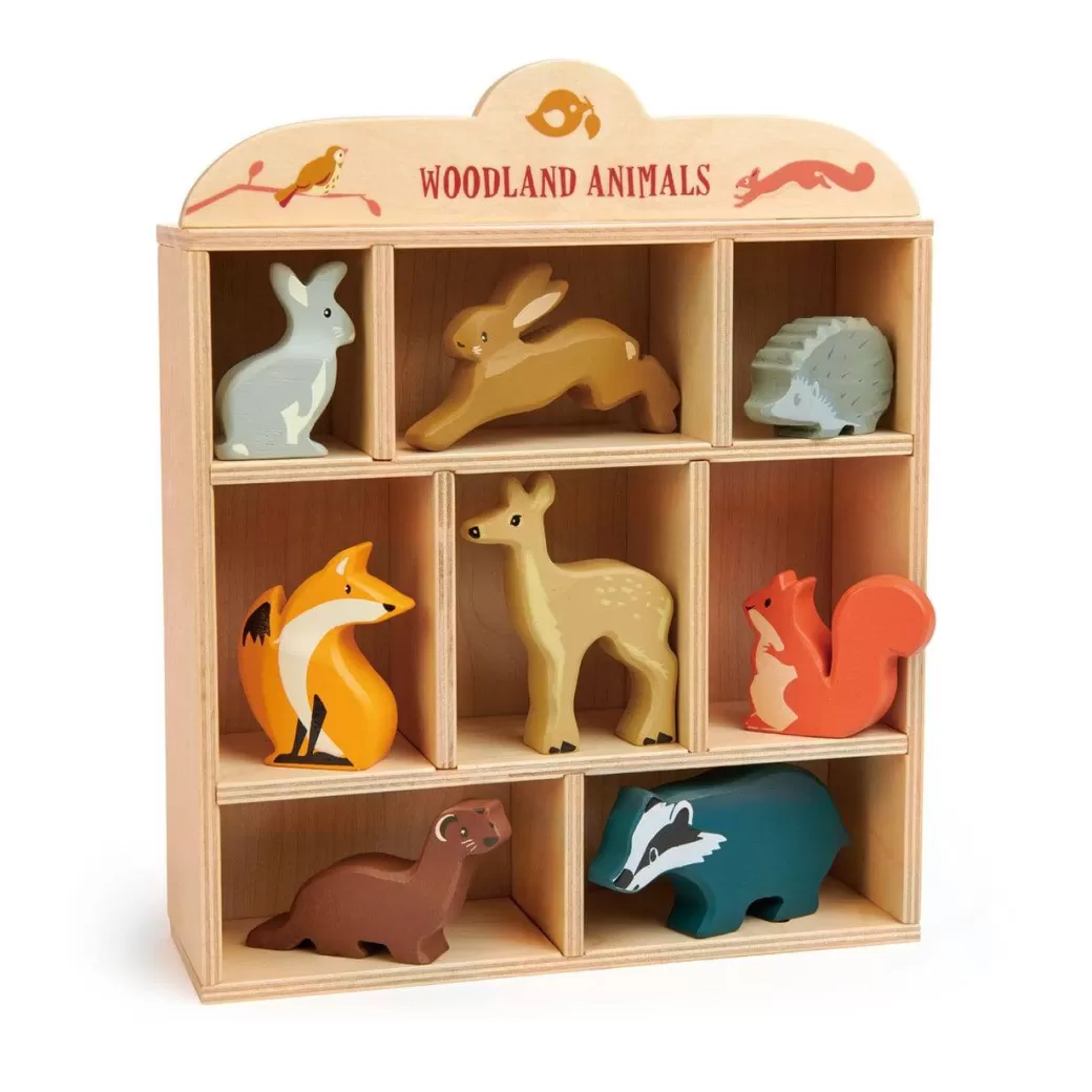 Tender Leaf Toys Wooden Figures>Woodland Wooden Animals Set